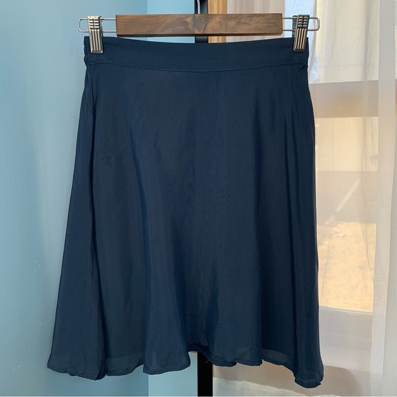 NWT ModCloth Blue Stay Sassy A-Line Skater Skirt - Picture 2 of 6